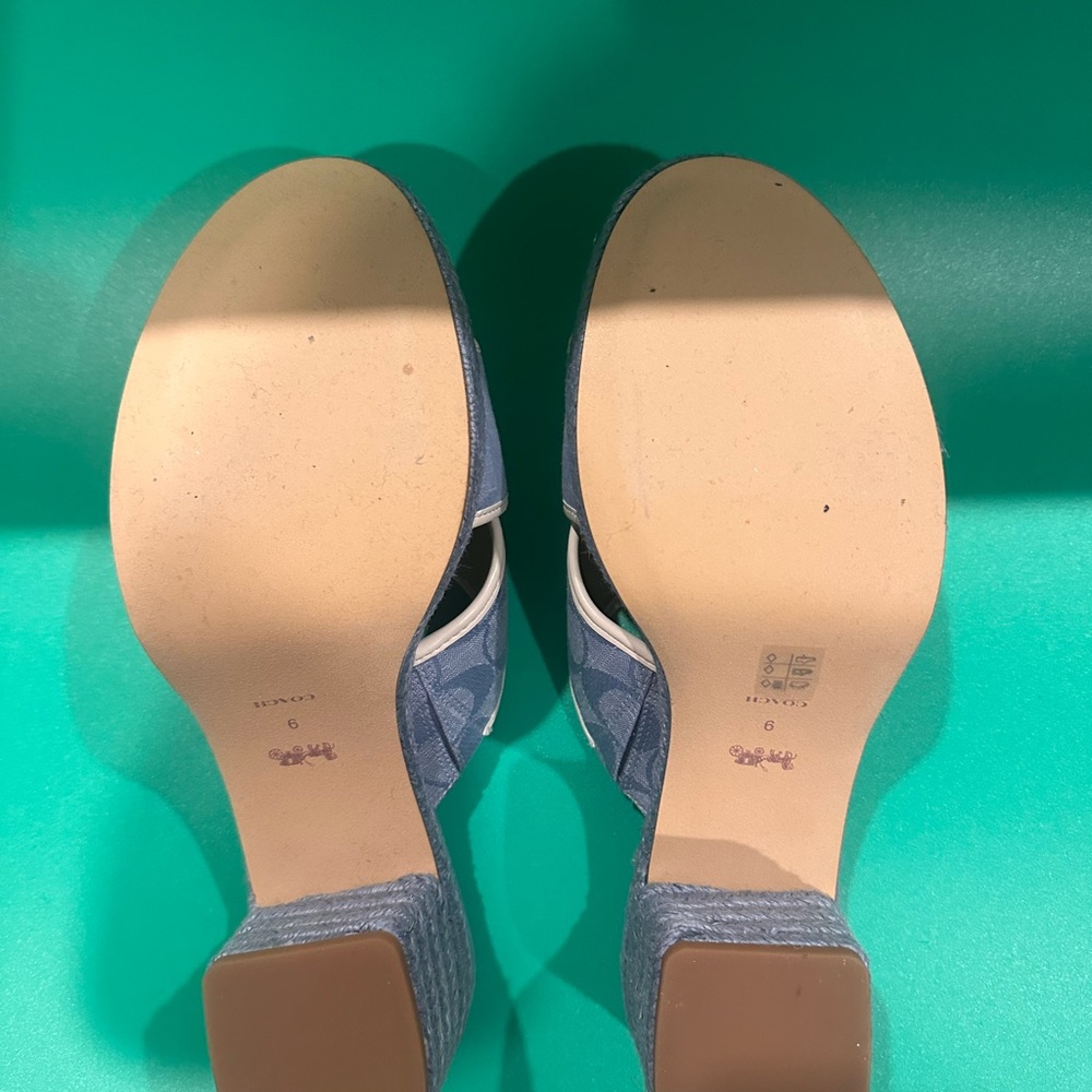 Coach Blue Casual Mules Comfortable Slip-On Design - Picture 4 of 4